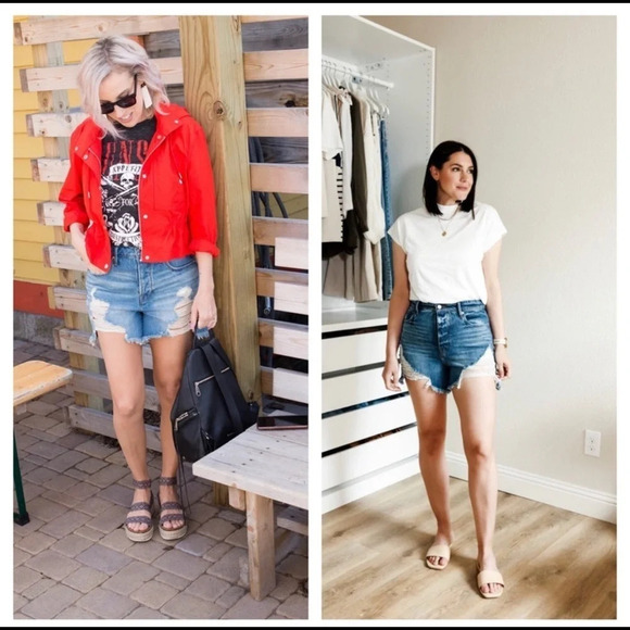 Good American Bombshell Distressed Shorts - Picture 6 of 15